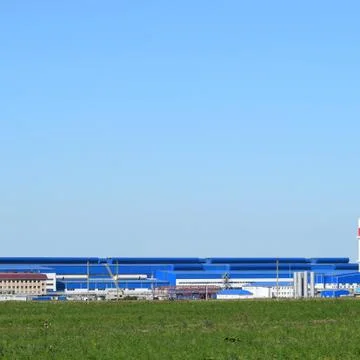 Big plant for processing scrap metal Foto stock