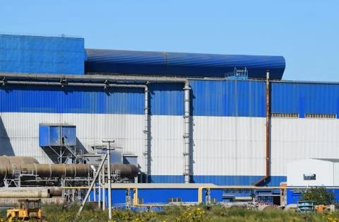Big plant for processing scrap metal Foto stock