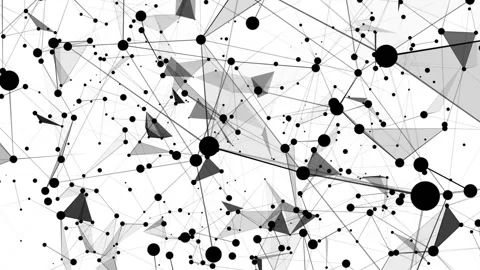 Big points.Abstract digital data nodes and connection paths within any type of Stock Footage 94993319