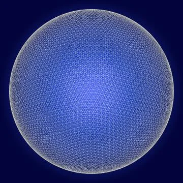 Big polygone Globe - vector illustration Stock Illustration