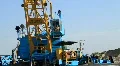 Big port crane HD Footage