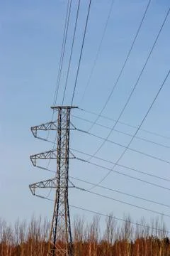 Big power lines Stock Photos