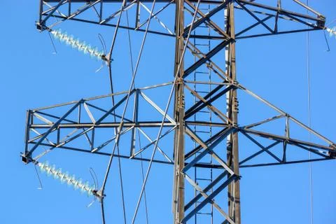 Big power lines Stock Photos