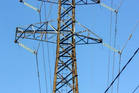 Big power lines Stock Photos