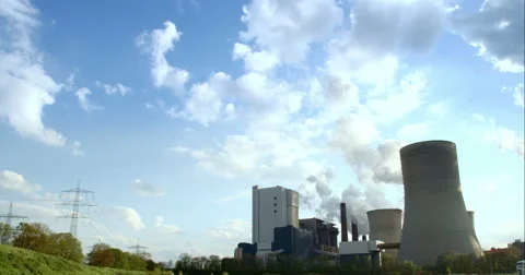 Big Power Plant Stock Footage 49688556