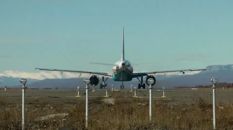 Big powerful and reliable passenger plane of civil aviation Video stock 24505608