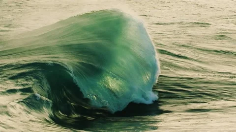 Big Powerful Wave Stock Footage 136037124