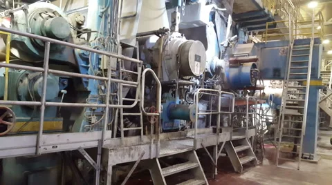 A big production line machine for paper Video stock 58088113
