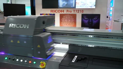 Big professional industrial printer Stock Footage 127812089