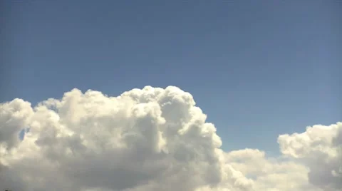 Big Puffy White Cloud Time Lapse Stock Footage 56269069