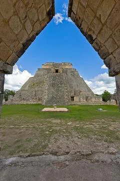 The big pyramide of Uxmal Stock Photos