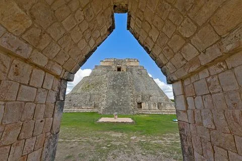 The big pyramide of Uxmal Stock-Fotos