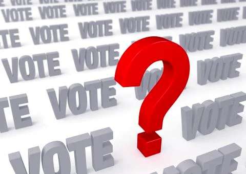 Big question about voting Stock Illustration