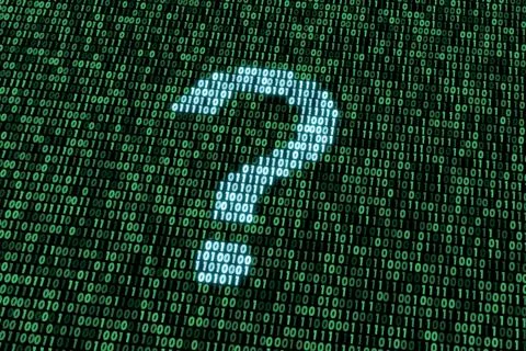 A Big Question in The Data Stock Illustration