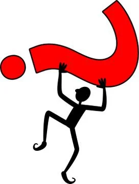 Big Question Man Stock-Illustration