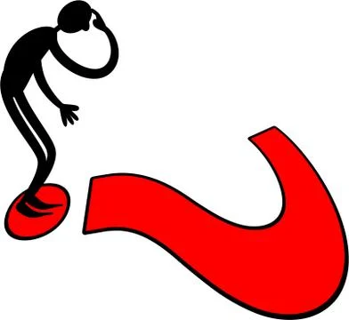 Big Question Man Stock-Illustration