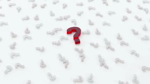 Big Question Mark with Tiny Questiom Marks - Red Stock Footage 265029931