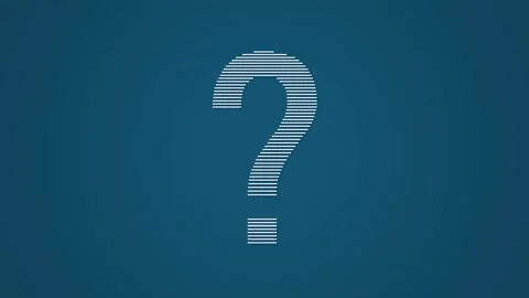 A big question mark using lines on blue background Видео 288853648