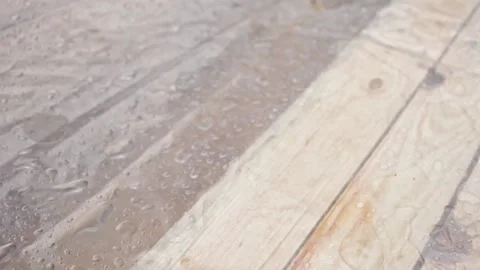 Big raindrops on the oilcloth Stock Footage 153754553