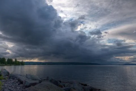 Big rainy clouds Stock Photos