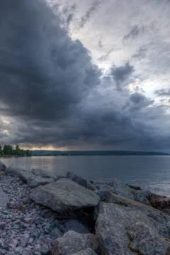 Big rainy clouds Stock Photos