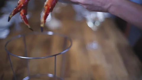 Big ready crab on ice. Stock Footage 131412106