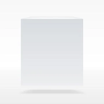 Big Realistic White Cube Illustrazione stock