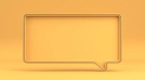 Big rectangular bubble talk sign 3D 스톡 일러스트