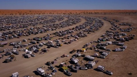 Big Red Bash 2019 Mavic Pro Flight Stock Footage 114930614