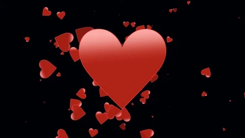 Big red beating hearts Stock Footage 89620673