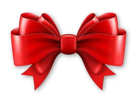 Big red bow Stock Illustration