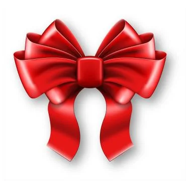 Big red bow Stock Illustration