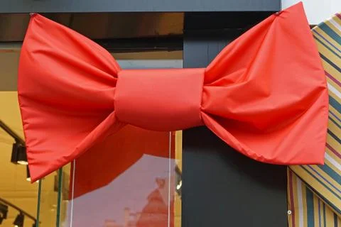 Big red bow Stock Photos
