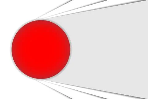 Big red button, gray and white abstract vector background. Stock Illustration