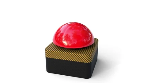 Big red button press animation Stock Footage 311277849