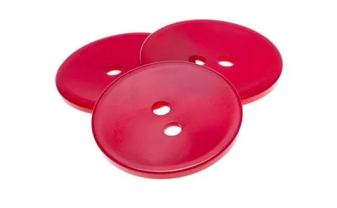 Big red buttons isolated Stock Photos