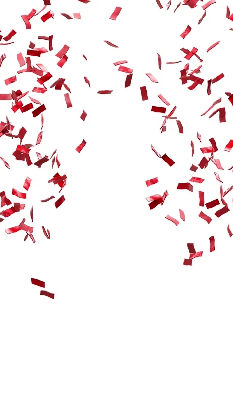 Big red confetti explosion, vertical format - 3D rendering - 4k Vidéo 299562342