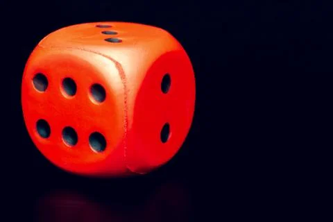Big red dice Foto stock