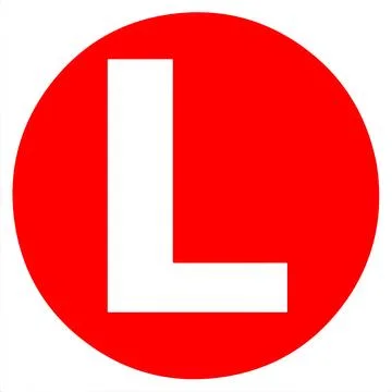 Big Red Dot Red and White Circular Letters and Numbers 스톡 일러스트