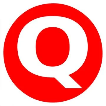 Big Red Dot Red and White Circular Letters and Numbers Stock Illustration