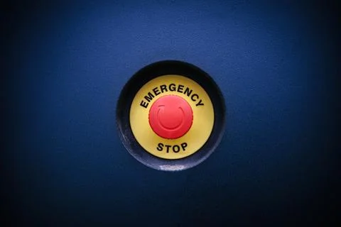 Big red emergency stop button 库存照片
