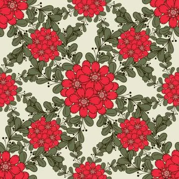 Big Red Flowers Stock-Illustration