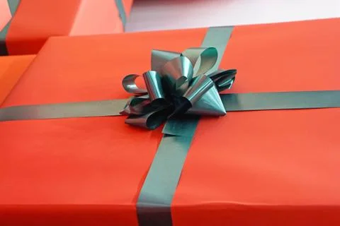 Big red gift Stock Photos
