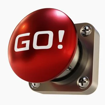 Big Red "Go" Button Stock Illustration