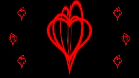 Big Red Heart with Alpha Stock-Footage 72340645