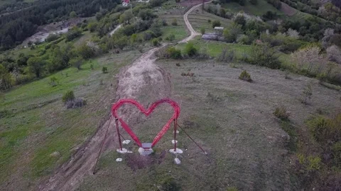 Big red  heart Stock Footage 273589343