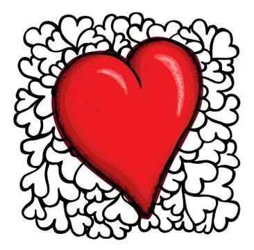 Big red heart Stock Illustration