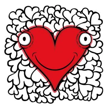 Big red heart Stock Illustration