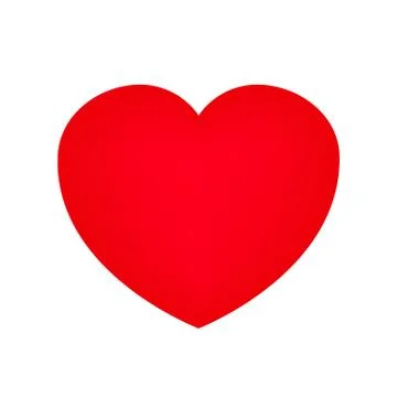 Big red heart isolated on white background vector Stock Illustration