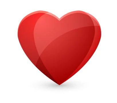 Big Red Heart, Vector Illustration Illustrazione stock